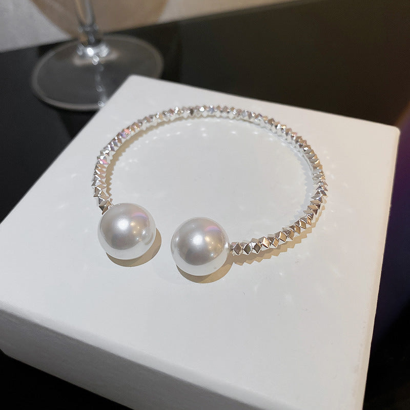 Open Pearl Necklace (Titanium Steel) Ainuua