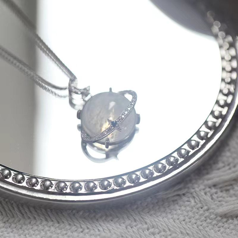 【 Planet Necklace 】 Little Red Book, Same Style Star Moon Pendant, Junior Design, Advanced Lover Gift Ainuua