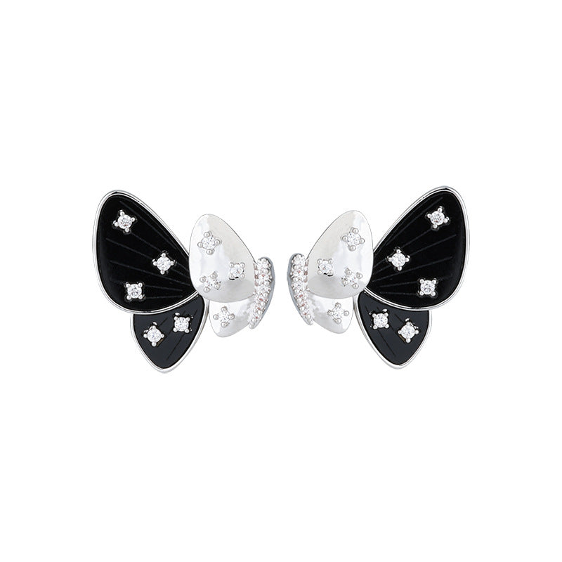 Multilayer Zircon Butterfly (S925 silver needle ) Ainuua