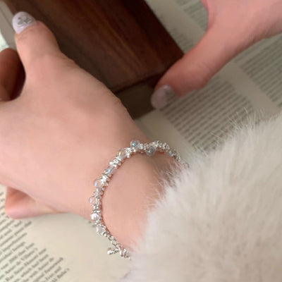 Small light bulb broken silver bracelet (S925 sterling silver)