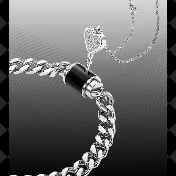 Love lock - Couples bracelet necklace Ainuua