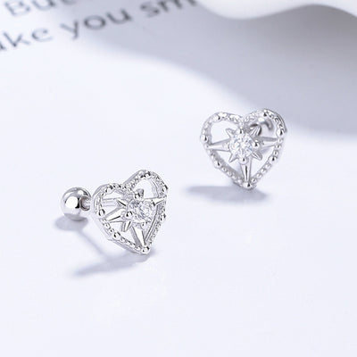 Love Star thread stud earrings（925 sterling silver)