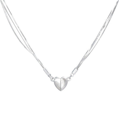 Love Magnet  Metal Necklace ( s925 Sterling Silver ) Ainuua