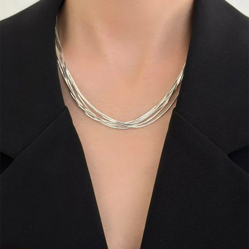 Multi-layer Piece Necklace (Titanium steel) Ainuua