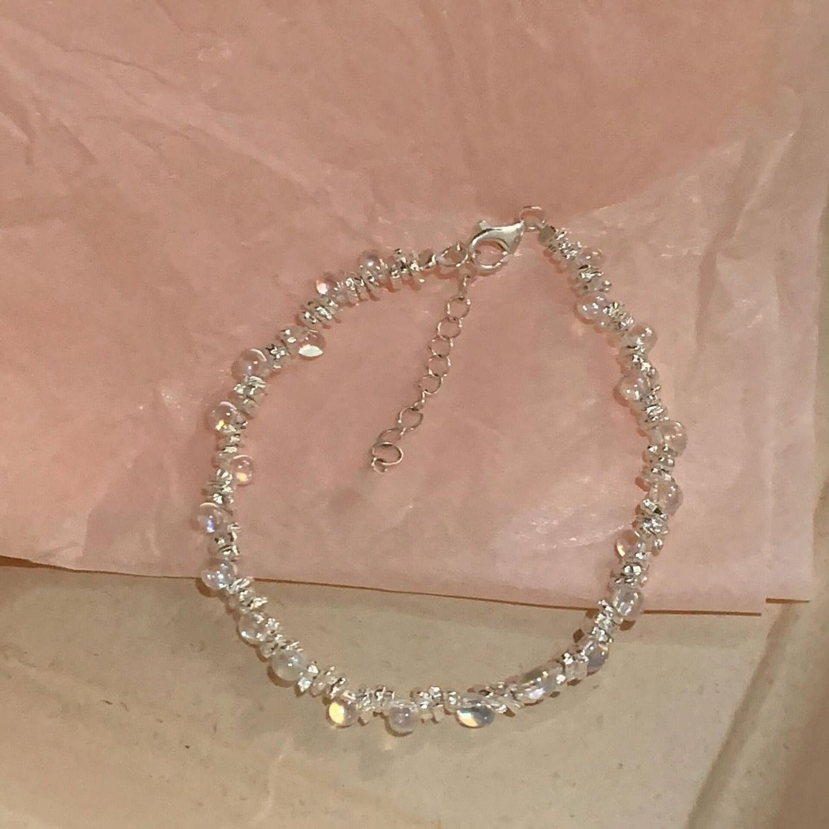 Small light bulb broken silver bracelet (S925 sterling silver)