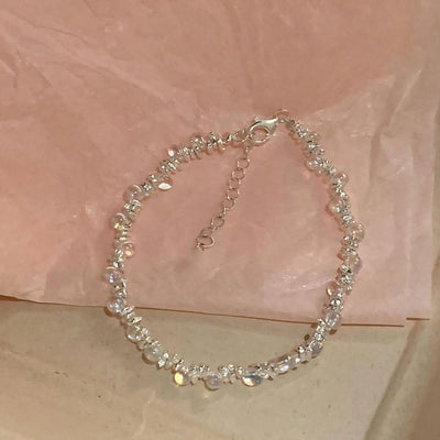 Small light bulb broken silver bracelet (S925 sterling silver)