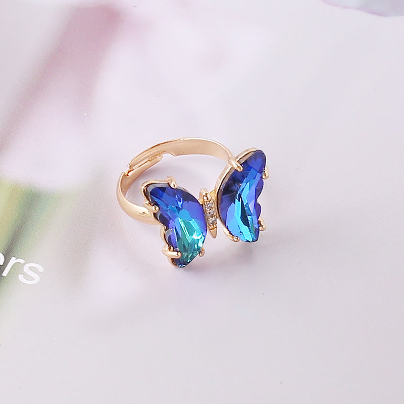 Gradient Butterfly Ring nihaodropshipping