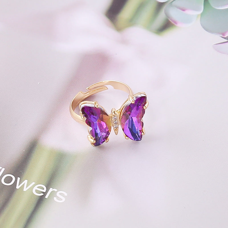 Gradient Butterfly Ring nihaodropshipping