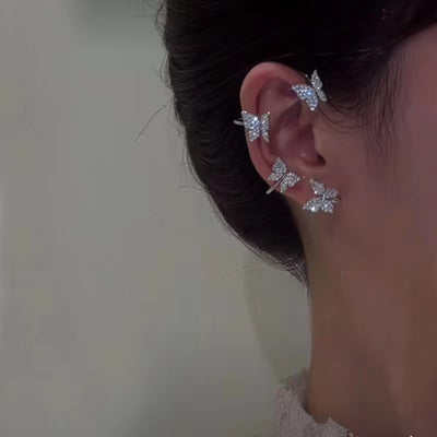 Butterfly with diamond  earrings Ainuua