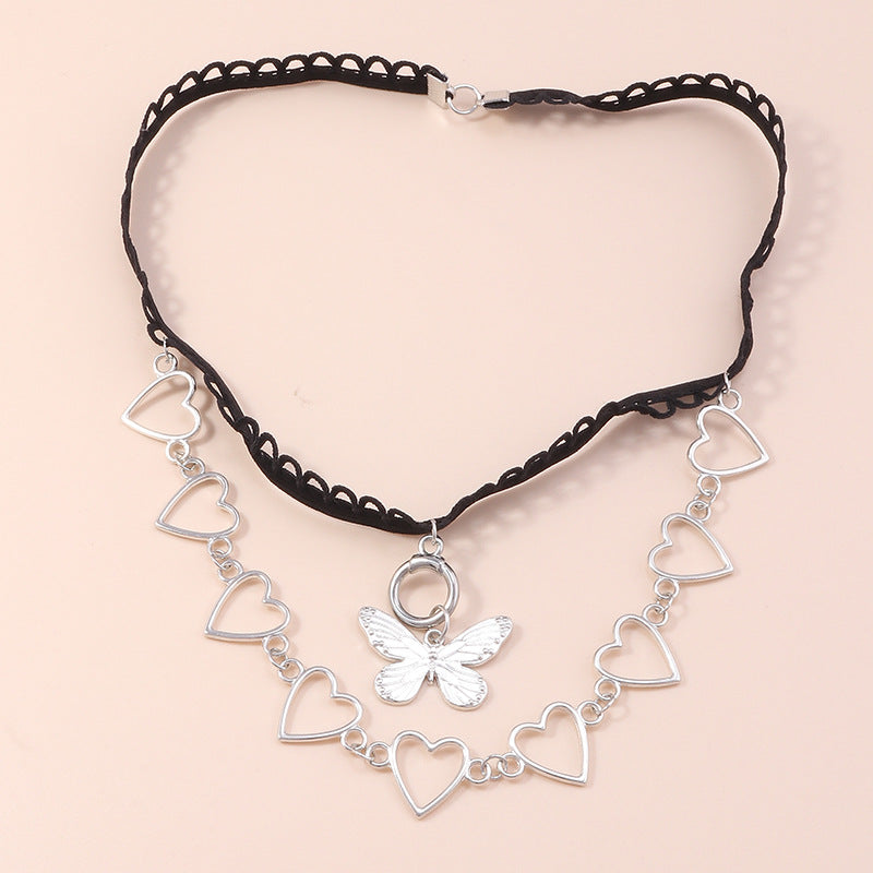 Butterfly Pendant Hollow Heart lace Leg Chain nihaodropshipping
