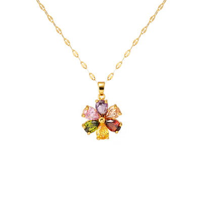 Seven-Color Flower Necklace Necklace Ainuua