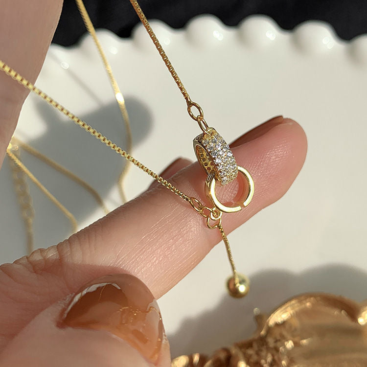 Geometric  Clavicle Chain Copper Necklace Ainnua