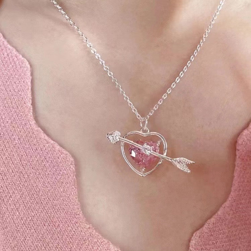 Cupid's Arrow Piercing Heart Necklace ainuua