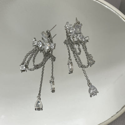 Diamond Tassel Earrings Ainuua