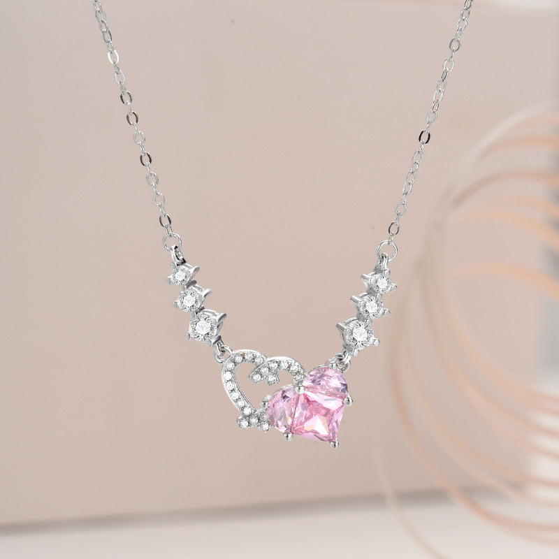 Sterling Silver Sweet Girl Series Dating Necklace Ainnua