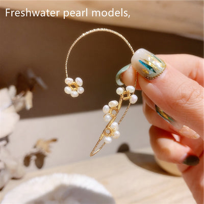 Flower Pearl Earrings Ainuua