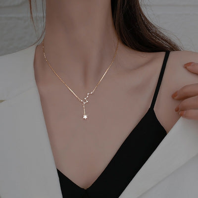 Tassel Delicate Clavicle Chain Big Dipper Necklace Ainuua