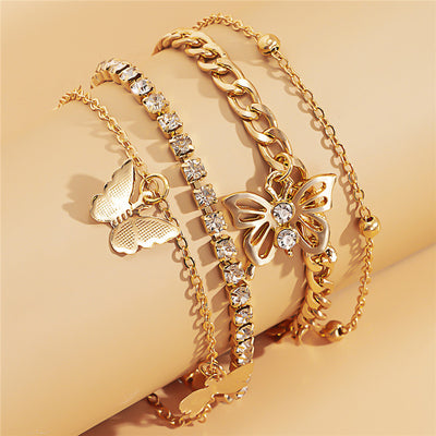 Butterfly Micro Inlaid Anklet Ainnua