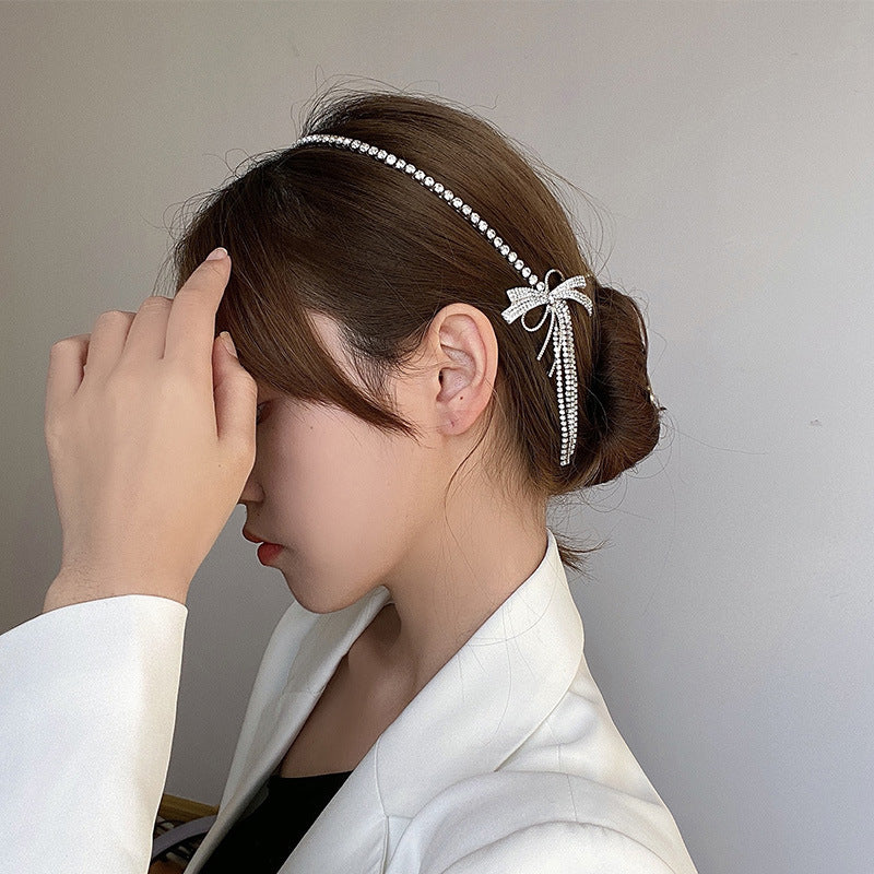 Diamond Bow Tassel Headband Ainuua