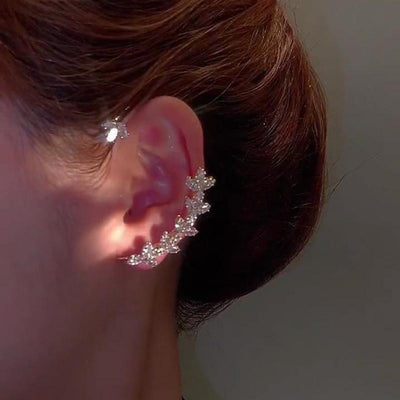 leaf crystal type earring Ainuua