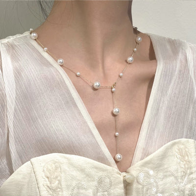 Pearl Necklace Clavicle Chain Ainuua