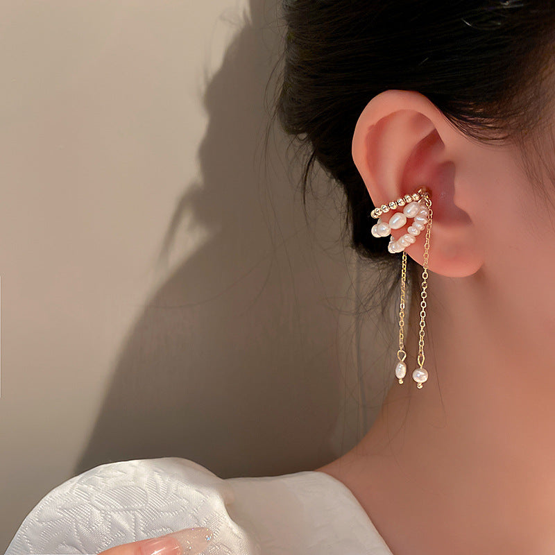 Magnetic Pearl Ear Cuff Earrings Ainuua