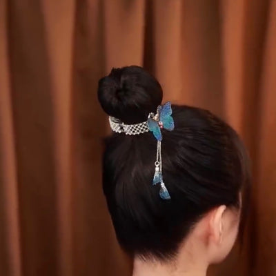 Embroidered butterfly ponytail Hairpin Ainuua