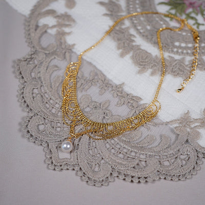 Bead Chain Pearl Necklace Ainuua