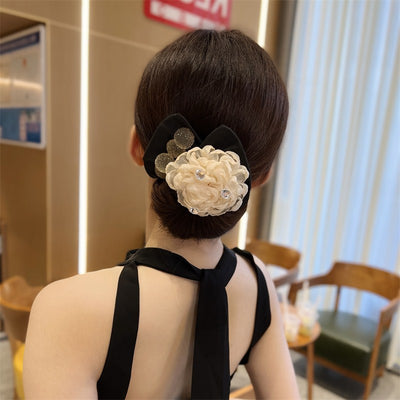 Large Flower Fabric Soft Wire Hair Iron Ainuua