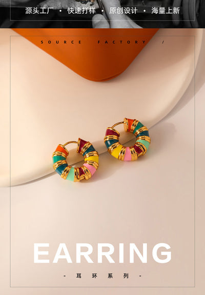 vintage Rainbow dripping earrings Ainuua