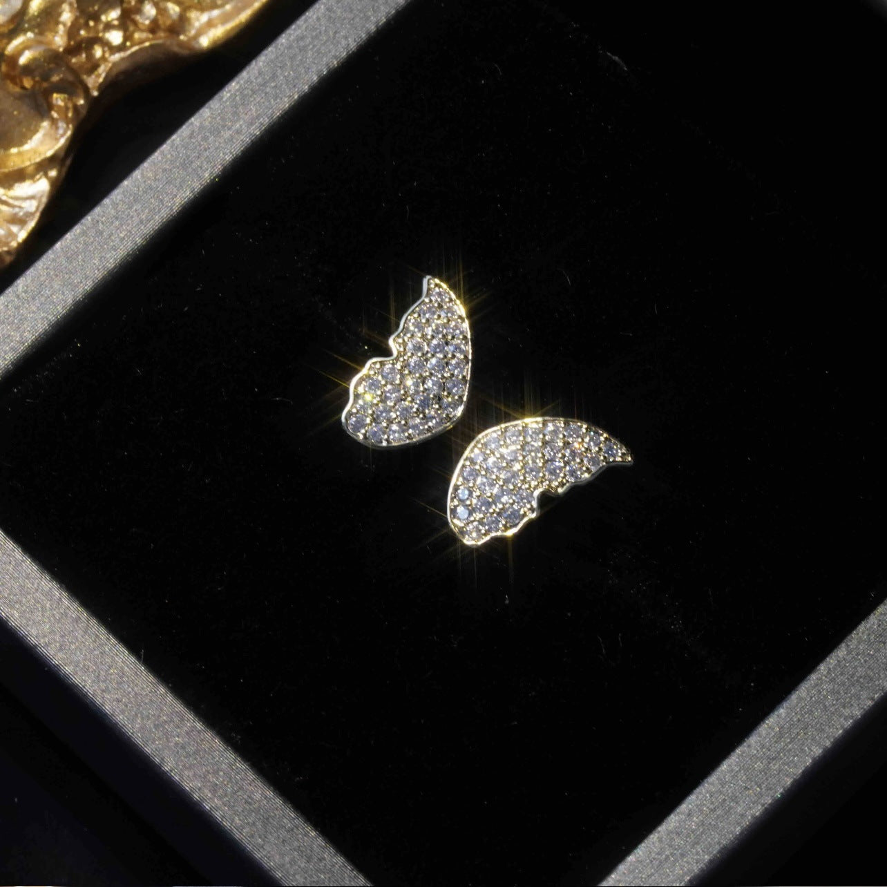Double-layer detachable Butterfly Earrings Ainuua