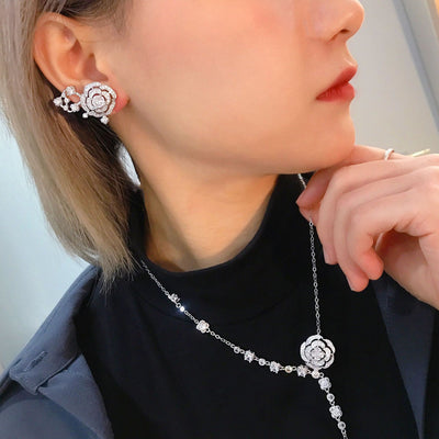 Camellia Rose Set (Bracelet, necklaces and earring) Ainuua