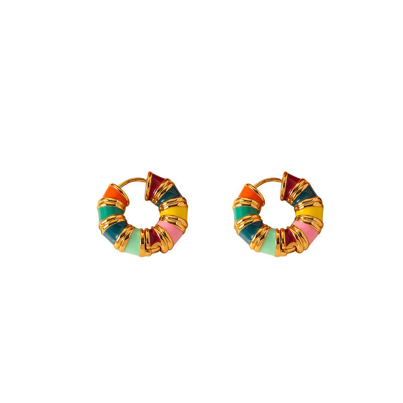 vintage Rainbow dripping earrings Ainuua
