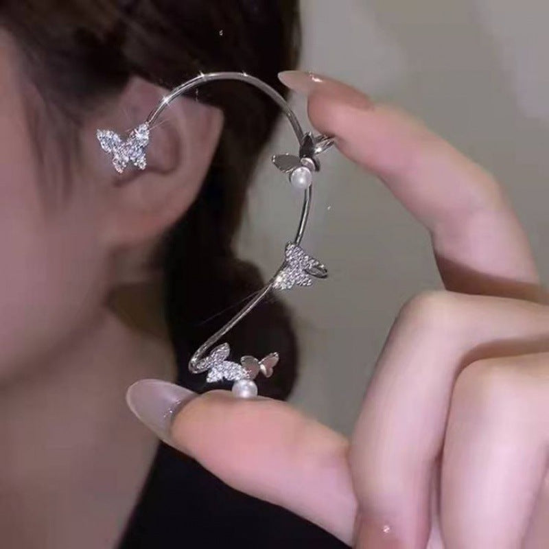 Bowknot Butterfly Pearl Earrings Ainuua