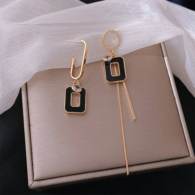 Acrylic Asymmetrical Square Tassel Earrings Ainuua