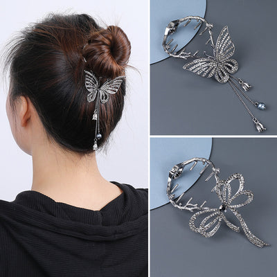 Temperament black Butterfly Bow Hairpin Ainuua
