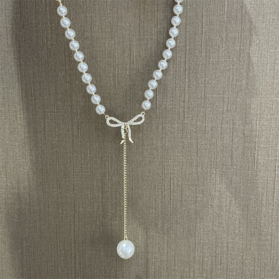 Bow pearl pendant necklace Ainuua
