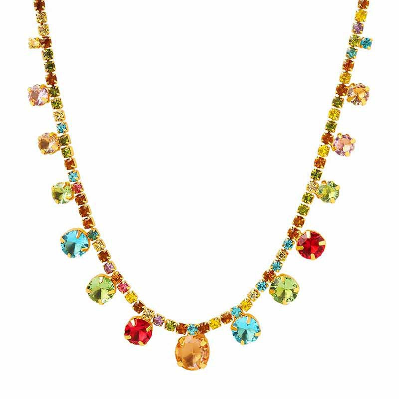 Colorful rhinestone necklace Ainuua