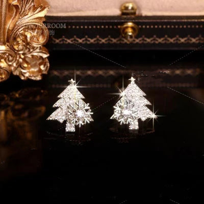 Christmas tree Rotatable Earrings Ainuua