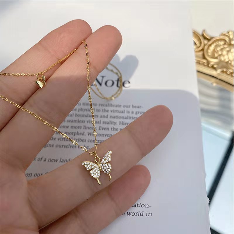 Double Butterfly Necklace Ainuua