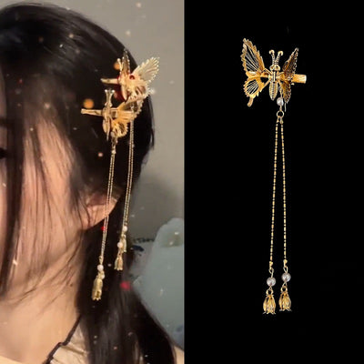 Shaking Traditional Butterfly Tassel Hair Clip Ainuua