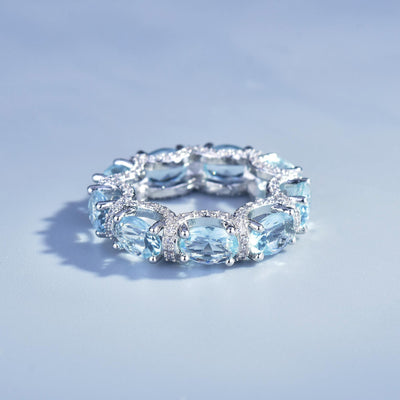 Galaxy Princess Lace Lace Aquamarine Bracelet Color Treasure Ring Ainnua
