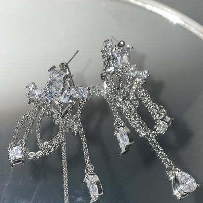Diamond Tassel Earrings Ainuua
