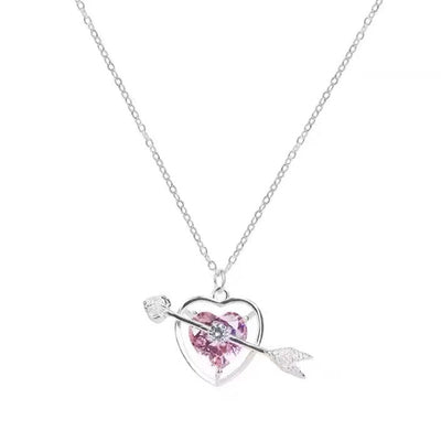 Cupid's Arrow Piercing Heart Necklace ainuua