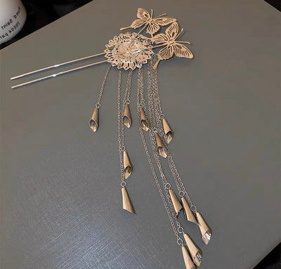 Chinese Ancient Butterfly Wind Chime Hair Pin Ainnua