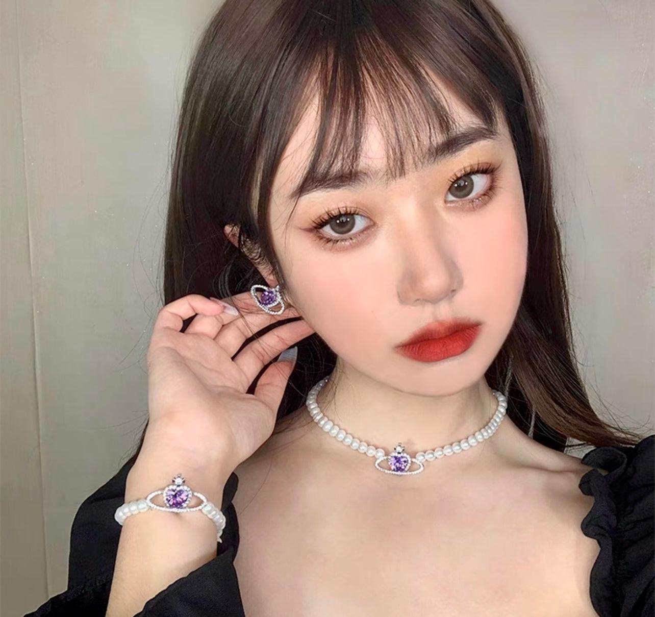 Saturn necklace/bracelet/earrings Ainnua