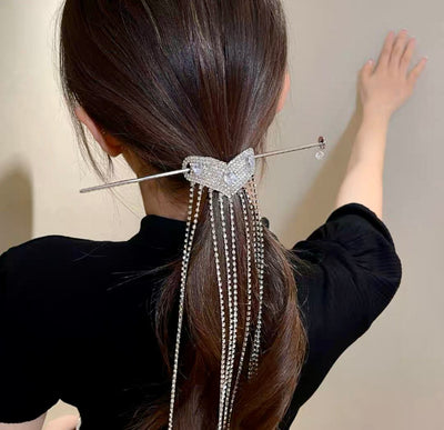 Heart-shaped Long Tassel  Hairpin (Love Hair Clip) Ainuua