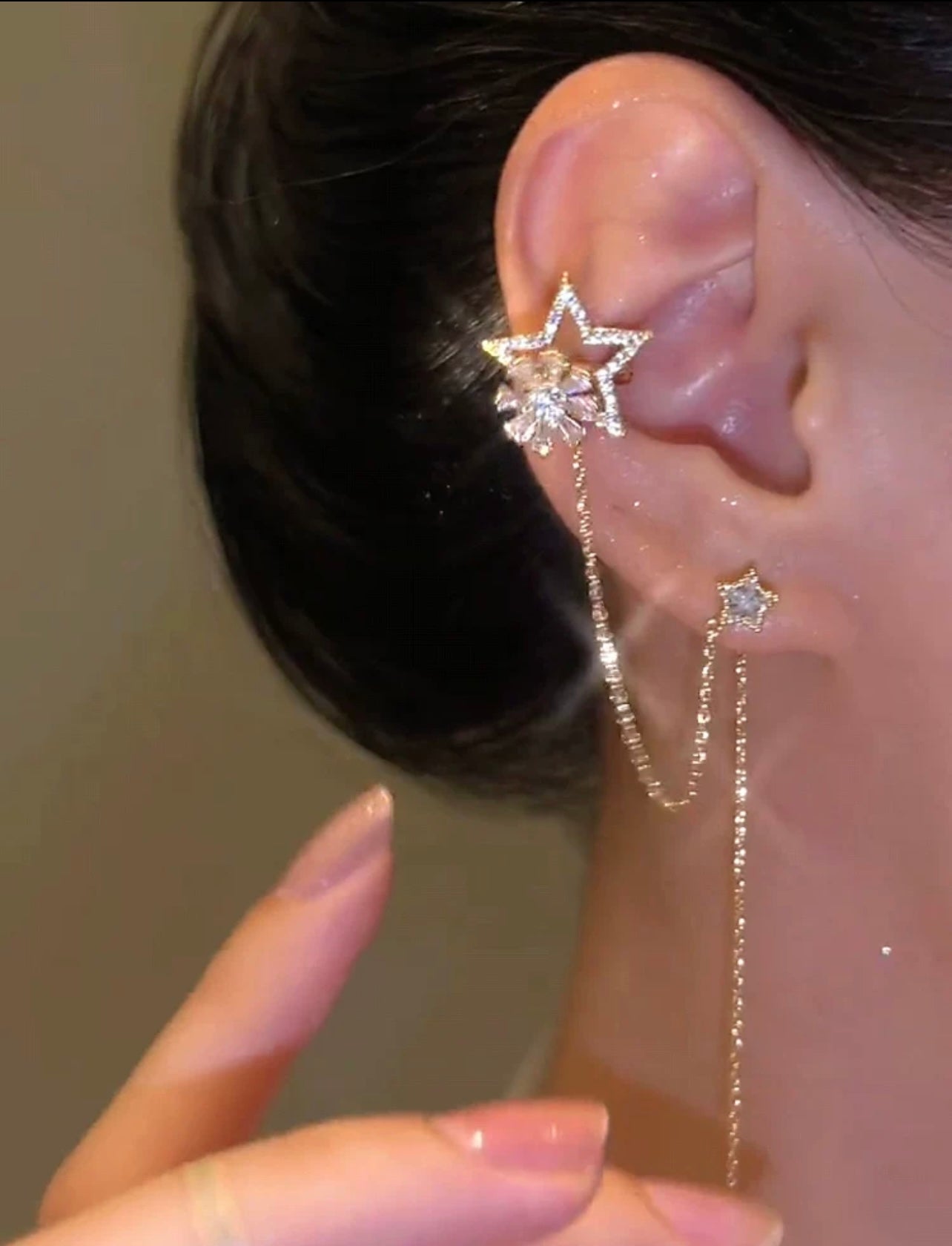 Shining Spinning Star Tassel Earrings Ainnua